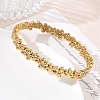 304 Stainless Steel Crystal Rhinestone Hinged Cuff Bangles SA-CBAB92B-17G-4