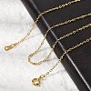 Brass Cable Chain Necklaces X-SW028-G-1