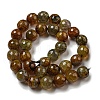 Faceted Natural Dragon Veins Agate Beads Strands G-F447-12mm-L09-3