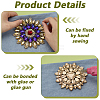 2Pcs Alloy Glass Rhinestone Cabochons FIND-FG0004-83G-3