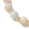 Natural Flower Amazonite & Synthetic Turquoise Stretch Bracelets BJEW-JB13474-4