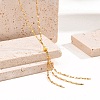 Stainless Steel Tassel Dapped Chain Necklaces PW-WG269F5-01-2