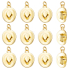 12PCS Rack Plating Brass Pendants KK-BC0014-37G-1