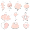 10Pcs 10 Style Spray Painted Alloy Enamel Pendants ENAM-YW0002-64-1