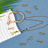 8Pcs Brass Fold Over Clasps FIND-HS0001-73-5