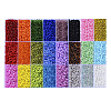 24 Colors 6/0 Glass Seed Beads SEED-X0052-02-4mm-1