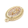 Brass with Clear Cubic Zirconia Pendants KK-Z061-21B-G-2