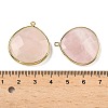 Natural Rose Quartz Pendants G-B009-07G-B-3
