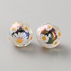 UV Plating Printed Transparent Acrylic Beads TACR-WH0013-19A-2