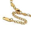 Heart & Star 304 Stainless Steel Link Chains Bracelets for Women BJEW-B059-01G-02-3