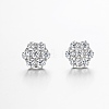 925 Sterling Silver Pave Moissanite Stud Earrings for Women SX7074-1-4