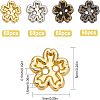 Fingerinspire 240Pcs 4 Color 2-Hole Alloy Buttons FIND-FG0001-34-2