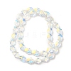 Transparent Electroplate Glass Beads Strands EGLA-F159-AB01-5