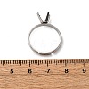 304 Stainless Steel Cuff Ring Components STAS-D372-01P-06-3
