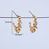 C-shaped with Round Brass Stud Earrings CR6027-4