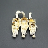 Christmas Triple Cute Cat Alloy Enamel Pins PW-WG2CB0D-01-3