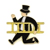 Gentleman Holding Ladder Enamel Pins JEWB-S034-02G-A-1