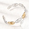 Two Tone 304 Stainless Steel Mariner Chain Cuff Bangles for Women SA-CBA82C8-07GP-2
