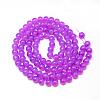 Baking Paint Glass Beads Strands DGLA-Q023-8mm-DB27-2
