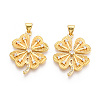 Brass Micro Pave Cubic Zirconia Pendants KK-M300-27G-01-1