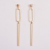 Brass Bar Dangle Stud Earrings EJEW-JE03339-2