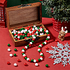 600Pcs 3 Colors Christmas Natural Wood Beads WOOD-GA0001-57-5