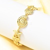 Summer Beach Brass Micro Pave Clear Cubic Zirconia Starfish & Shell Shape Link Chain Bracelets LS-BJEW-C118-02A-G-2