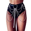 Ring Alloy Layered Chain Tassel with Imitation Leather Waist Belly Chains for Women FS-WG3DEB2-01-4