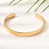 304 Stainless Steel Plain Open Cuff Bangles for Women SA-CBAC920-08G-1