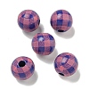 Printed Wood European Beads WOOD-G022-13O-1