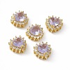 Rack Plating Brass Micro Pave Cubic Zirconia Beads KK-C007-12G-01-1