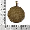 Flat Round Alloy Pendant Cabochon Settings X-PALLOY-N0088-26AB-NF-3