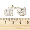 201 Stainless Steel Rhinestone Pendants STAS-V005-05G-01-3