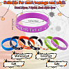 28Pcs 7 Colors Halloween Themed Silicon Cord Bracelets BJEW-CN0001-09-2