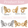 SUNNYCLUE 8Pairs 2 Colors Brass Micro Pave Cubic Zirconia Bead KK-SC0004-26-2