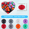 96Pcs 12 Colors Food Grade Eco-Friendly Silicone Abacus Beads SIL-SC0001-87C-2