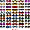 Printed Transparent Glass Cabochons GL-CBAA22A-12-2