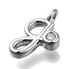 Brass Micro Pave Cubic Zirconia Pendants KK-B132-12P-G-2