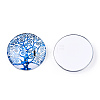 Half Round/Dome Tree Pattern Glass Flatback Cabochons for DIY Projects GGLA-Q037-25mm-M28-11-2