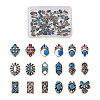 90 Pcs Alloy Enamel Cabochons MRMJ-TA0001-17AS-9