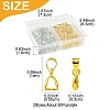 100Pcs 2 Colors Brass Ice Pick Pinch Bails IFIN-FS0001-48-4