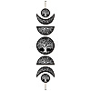 Moon Phase Wood Hanging Wall Decorations HJEW-WH0054-004-1