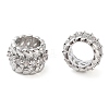 Brass Micro Pave Clear Cubic Zirconia Beads KK-U028-28P-2