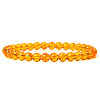 Synthetic Amber Round Beaded Stretch Bracelet LS-SF8562-17-1-1