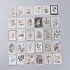 Vintage Postage Stamp Stickers Set X-DIY-B008-03D-1