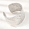 35MM 304 Stainless Steel Textured Flower Wide Cuff Bangles for Women SA-CBAB767-33P-3