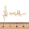 Brass Micro Pave Clear Cubic Zirconia Pendants KK-T078-01G-06-3