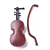 Creative Mini Resin Violin DJEW-C001-01-2