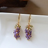 Brass Micro Pave Cubic Zirconia Dangle Earrings WG2D2E7-01-2