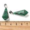 Synthetic Malachite Pointed Pendants G-B127-15P-06-3